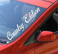Dabbledown Decals Country Edition Large Car Truck Window Windshield Lettering Decal Sticker Decals Stickers