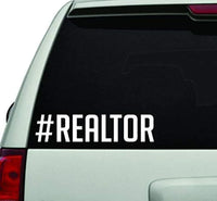 Hashtag Realtor White Version DD101 Car Window Windshield Lettering Decal Sticker Decals Stickers