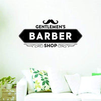 Gentlemen's Barber Shop Logo Version DD201 Design Wall Vinyl Decal Sticker Art Graphic Sticker Barbershop Beard Mustache