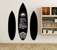 Let The Sea Set You Free Surfboards Surfboad Version DD101 Quote Wall Vinyl Decal Sticker Art Graphic