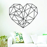 Geometric Heart Love Version DD101 Vinyl Wall Decal Sticker Car Window Truck Decals Stickers 20x28