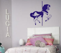 Merry go Round Horse Decal Sticker Wall Animal childnursery Teen Kid Girl boy