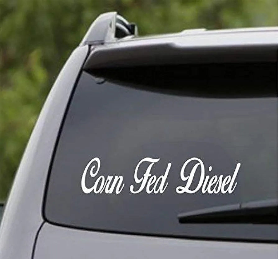 Dabbledown Decals Corn Fed Diesel Small Version Car Window Windshield Lettering Decal Sticker Decals Stickers Girl JDM Drift