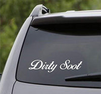 Dabbledown Decals Dirty Soot Small Version Car Window Windshield Lettering Decal Sticker Decals Stickers Girl JDM Drift