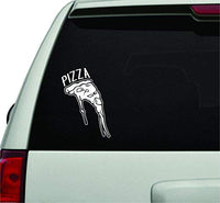 Dabbledown Decals Pizza Slice White Version Car Window Windshield Lettering Decal Sticker Decals Stickers Girl JDM Drift