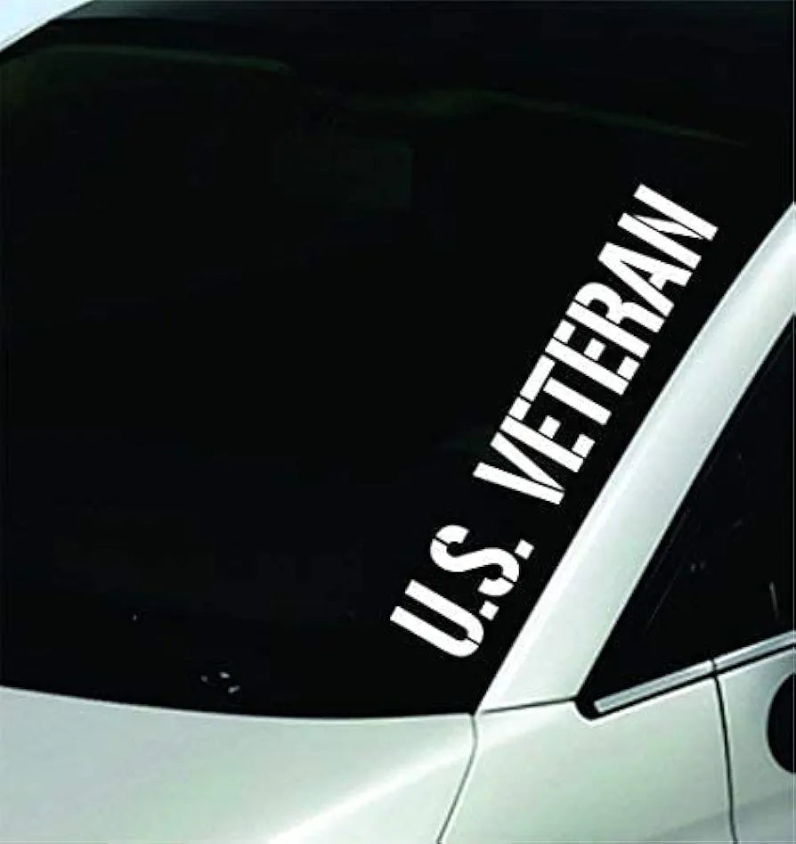 Dabbledown U.S. Veteran Large Version DD101 Military Branch Car Truck Window Windshield Lettering Decal Sticker Decals Stickers