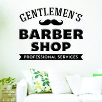 Gentlemen's Barber Shop Version DD213 Design Wall Vinyl Decal Sticker Art Graphic Sticker Barbershop Beard Mustache