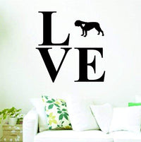 Love Bulldog Wall Lettering Decal Sticker Decals Stickers