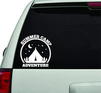 Dabbledown Decals Summer Camp Adventures White Version Car Window Windshield Lettering Decal Sticker Decals Stickers