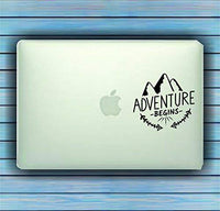 Dabbledown Decals Adventure Begins Car Window Windshield Lettering Decal Sticker Decals Stickers
