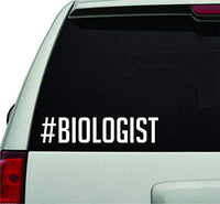 Hashtag Biologist White Version Car Window Windshield Lettering Decal Sticker Decals Stickers