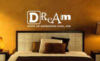 Dabbledown Dream Definintion Wall Decal Sticker Meaning Dreams Sleep Goal Inspiration