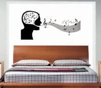 Dabbledown The Music Man Decal Sticker Wall Modern Beautiful Teen Musician Musical Notes Music on My Mind