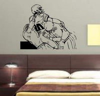 Football Players Tackle Version DD201 Vinyl Wall Decal Sticker Art Sports Kid Children Ball Nursery Boy Teen Sticker Wall Mural Art Graphic Sports Teen Kid Nursery