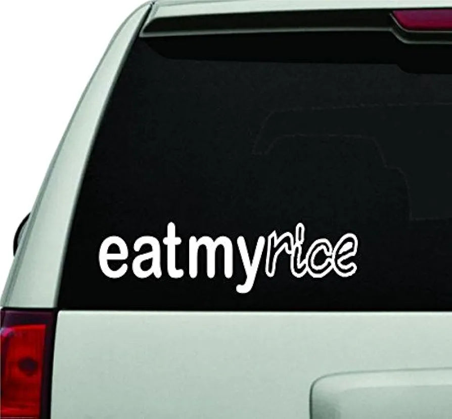 Eat My Rice JDM Car Truck Window Windshield Lettering Decal Sticker