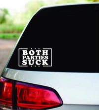 Dabbledown Both Parties Suck Politics Funny Car Auto Vinyl Decal Sticker Art Graphic Sticker