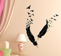 Feathers and Birds Version DD101 Wall Vinyl Decal Sticker Art Graphic