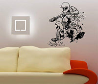 Dirtbike Rider Version DD109 Wall Decal Sticker Quads Dirtbikes Trick Racing Motorcycle Motocross Wall Decal Sticker Teen Room Decor