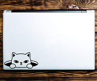 Dabbledown Cat Peeking from Hole Laptop Version Car Window Windshield Lettering Decal Sticker Decals Stickers