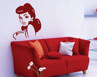 Retro Pin Up Girl DD102 Vinyl Wall Decal Sticker Decals Stickers Rockabilly Dress