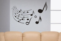 Music Notes Decal Sticker Wall Boy Girl Teen Nursery Bedroom Instrument