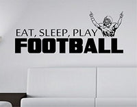 Eat Sleep Play Football Version DD102 Vinyl Wall Decal Sticker Art Sports Kid Children Ball Nursery Boy Teen Sticker Wall Mural Art Graphic Sports Teen Kid Nursery