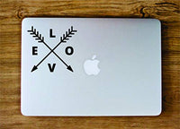 Dabbledown Decals Love Arrows Design Laptop Version Car Window Windshield Lettering Decal Sticker Decals Stickers