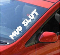 Dabbledown Mud Slut Large Version DD101 Car Truck Window Windshield Lettering Decal Sticker Decals Stickers