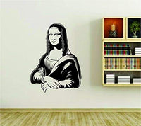 Mona Lisa Painting Version DD101 Vinyl Wall Decal Sticker Car Window Truck Decals Stickers ES5MonaLisa01bw 21x28