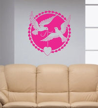 Dabbledown Love Doves Decal Sticker Wall Birds Heart Beautiful Nature Animal Children Nice