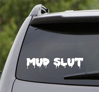 Dabbledown Decals Mud Slut Small Version Car Window Windshield Lettering Decal Sticker Decals Stickers Girl JDM Drift