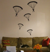 5 Parachuters Decal Vinyl Wall Sticker Cool Amazing Children Boy Girl