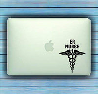 ER Nurse Emergency Black Version DD101 Decal Sticker Vinyl Decal Nursing Nurses Hospital Art Graphic Stickers Laptop Car Window