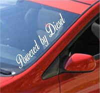 Dabbledown Powered by Diesel Large Version DD101 Car Truck Window Windshield Lettering Decal Sticker Decals Stickers
