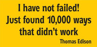 I Have Not Failed Just Found 10000 Ways That Didnt Work Thomas Edison Sticker Wall Decal Nursery Baby Boy Girl Teen Room Office