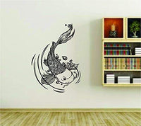 Koi Fish Version DD109 Asian Asia Vinyl Wall Decal Sticker Car Window Truck Decals Stickers ES3asiankoi01bw 20x28