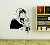 Mother Teresa Peace Saint Version DD101 Design Vinyl Wall Decal Sticker Car Window Truck Decals Stickers ES5MotherTeresa01bw 23x28