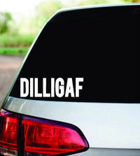 Dabbledown DILLIGAF Funny Car Auto Vinyl Decal Sticker Art Graphic Sticker