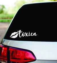 Dabbledown Toxica with Lips Funny Car Auto Vinyl Decal Sticker Art Graphic Sticker