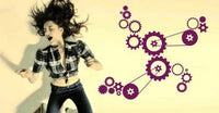 Dabbledown Steampunk Wall Decal Sticker Art Graphic Cling Gear Gears Machine Machinist