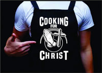 Dabbledown Cooking for Christ Woman's Apron, Funny BBQ Apron for Woman, Woman's Apron for Grilling Gifts for Ladies, Grilling Apron, Barbecue Gift, Wedding Gift