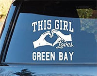Dabbledown This Girl Loves Green Bay Decal Sticker Car Window Truck Laptop Tablet