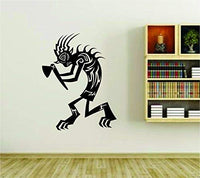 Native American Kokopelli Indian Version DD101 Vinyl Wall Decal Sticker Car Window Truck Decals Stickers ES2tribal034BW 21x28