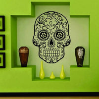 Extra Large Sugarskull Version DD108 Wall Vinyl Decal Sticker Art Graphic Sticker Sugar Skull Dia De Los Muertos