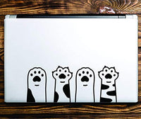 Dabbledown Cat Paws Kitty Kitten Laptop Version Car Window Windshield Lettering Decal Sticker Decals Stickers