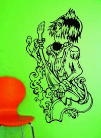 Dabbledown Decals Skeleton Version 105 Playing Guitar Wall Vinyl Decal Sticker Art Graphic Sticker Sugar Skull Sugarskull