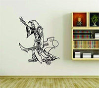Grim Reaper with A Guitar Version DD105 Vinyl Wall Decal Sticker Car Window Truck Decals Stickers ES2reaper006BW 23x28