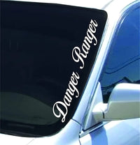 Dabbledown Danger Ranger Version White DD201 Lowrider Car Truck Window Windshield Lettering Decal Sticker Decals Stickers Drift Dub Lowered JDM Fresh Detailed Stance Fitment 4x4 