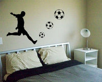 Soccer Player Decal Sticker Wall Cool Sports Futbol Boy Girl Nice Modern Nusery
