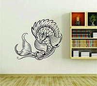 Koi Fish Version DD113 Asian Asia Vinyl Wall Decal Sticker Car Window Truck Decals Stickers ES3asiankoi06BW 24x28